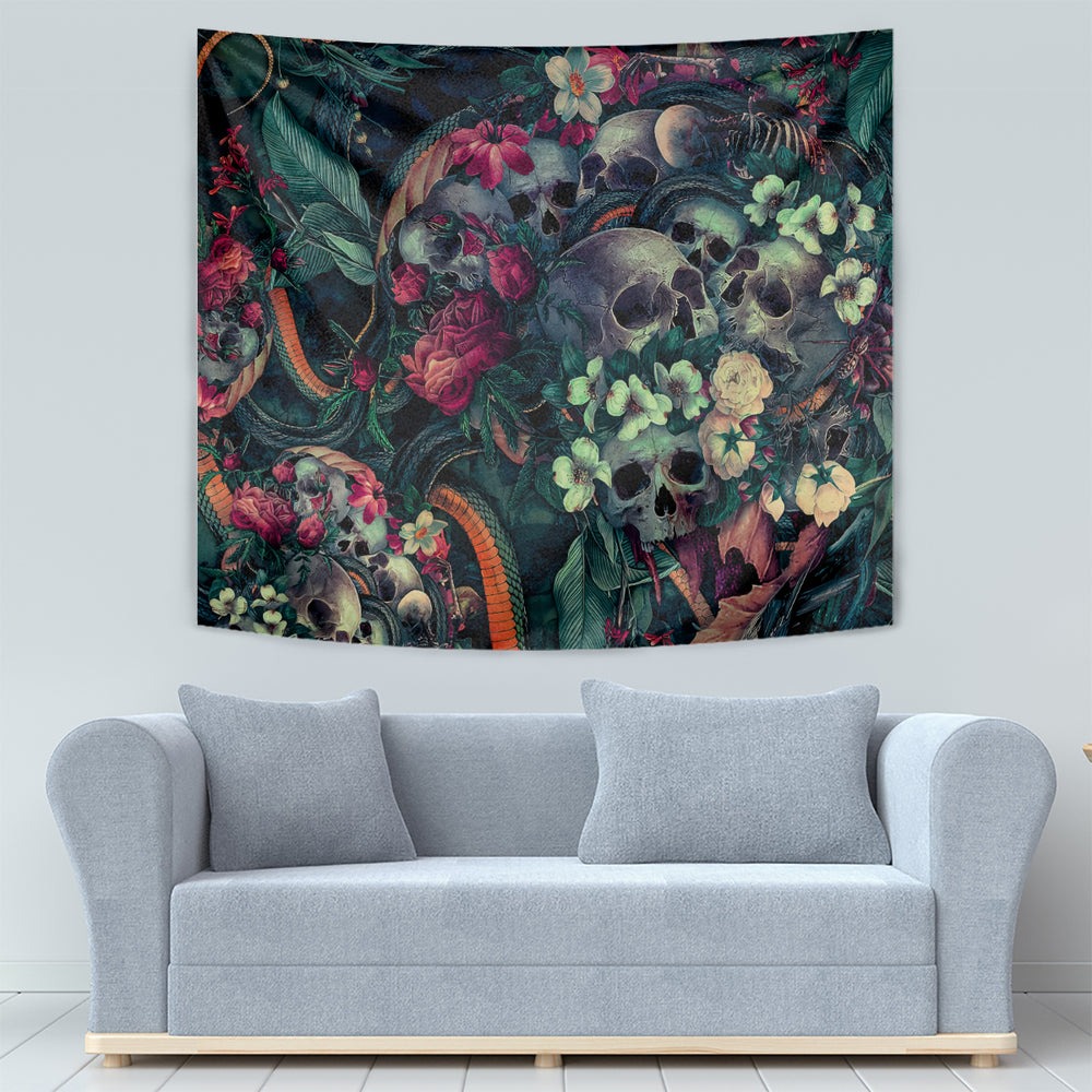 Skulls and Snakes Tapestry DT02 Skulls and Snakes Tapestry DT02