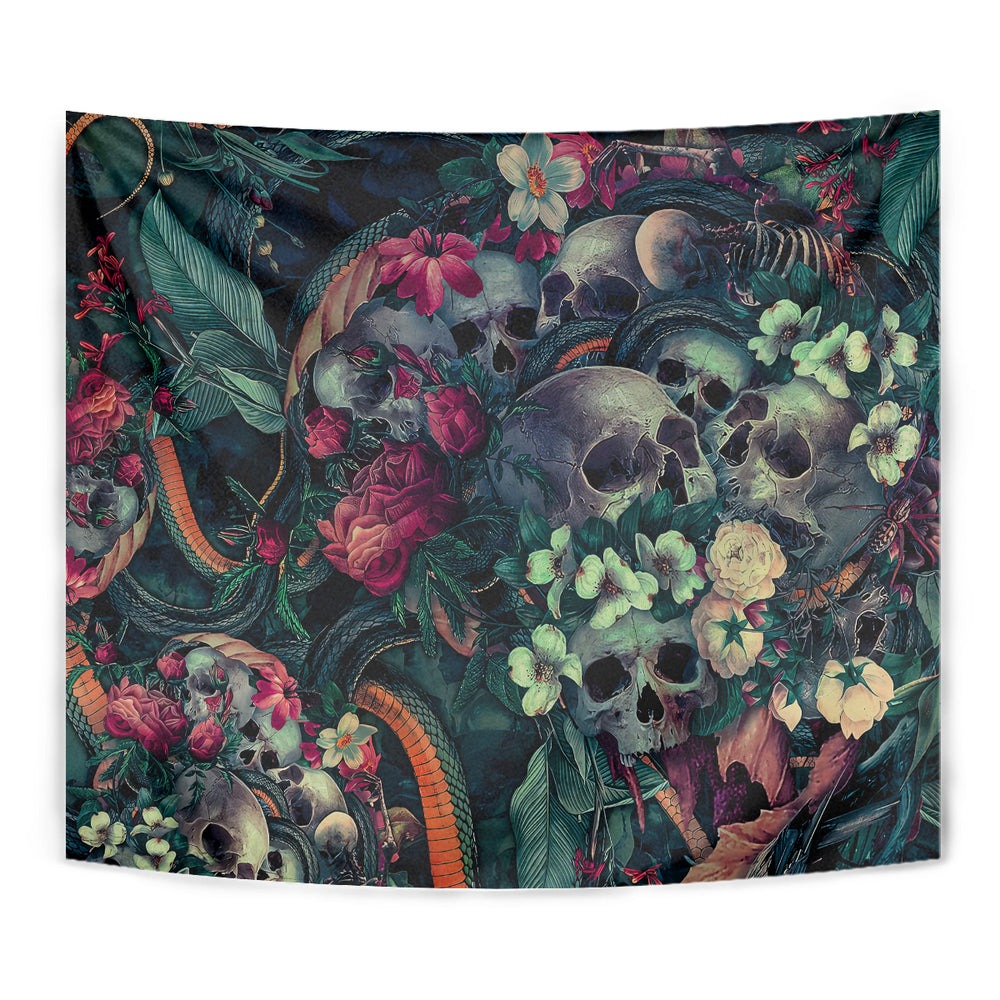 Skulls and Snakes Tapestry DT02 Skulls and Snakes Tapestry DT02