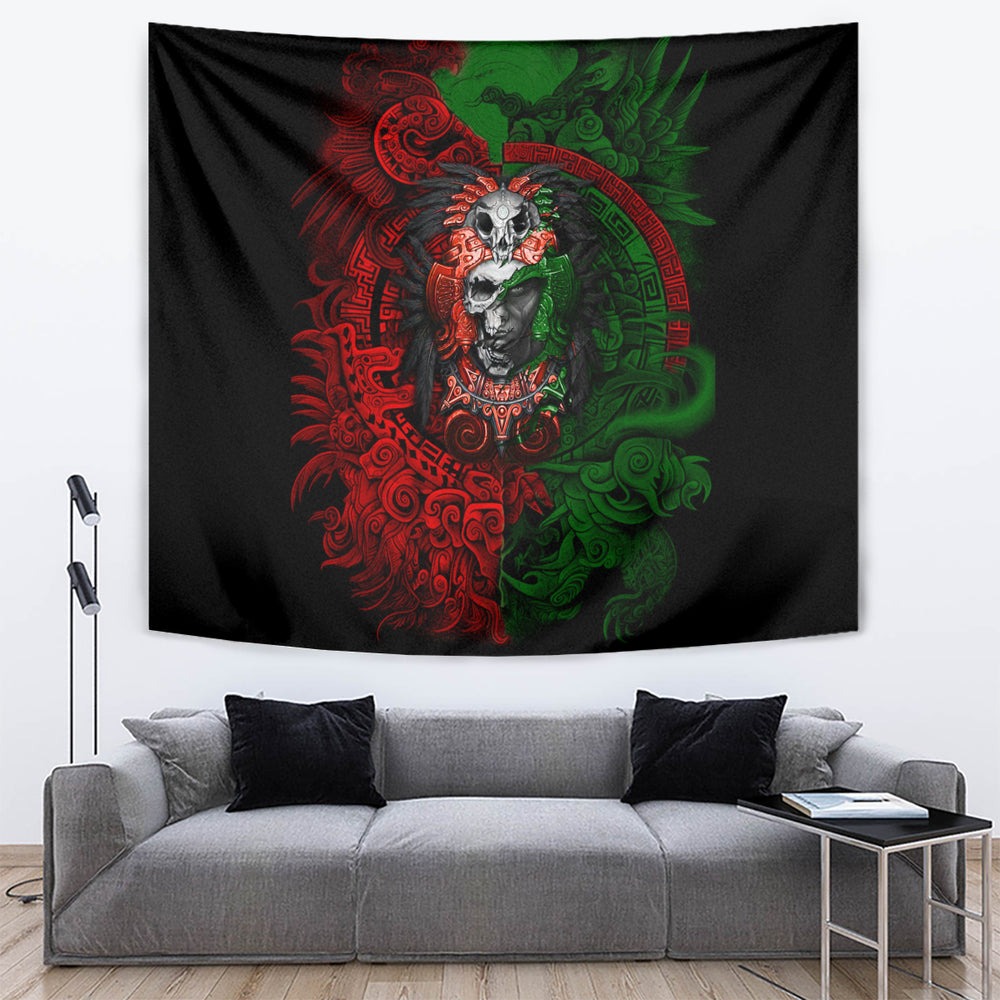 Skulls Aztec Warriors Tapestry DT02 Skulls Aztec Warriors Tapestry DT02