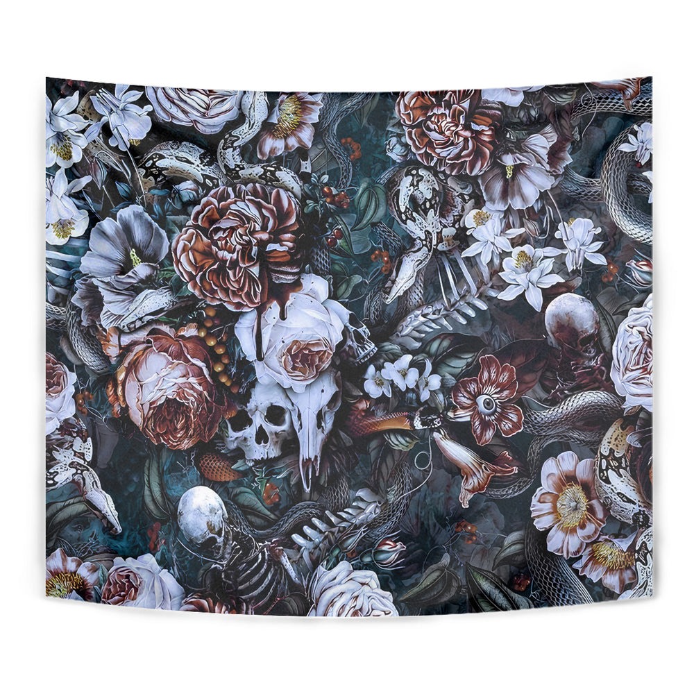 Skulls White Nightmare Tapestry DT02 Skulls White Nightmare Tapestry DT02