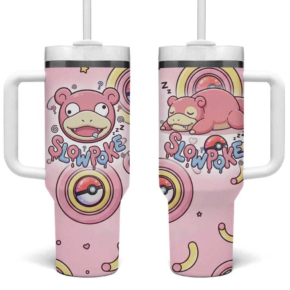 Slowpoke Tumbler With Handle Sleepy Bubblegum Daydream Art TS04 Slowpoke Tumbler With Handle Sleepy Bubblegum Daydream Art TS04