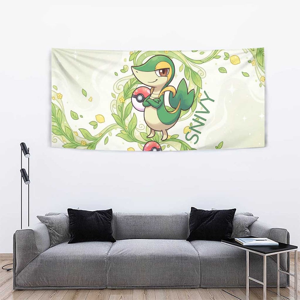 Snivy Tapestry Elegant Botanical Art Nouveau Style TS04 Snivy Tapestry Elegant Botanical Art Nouveau Style TS04