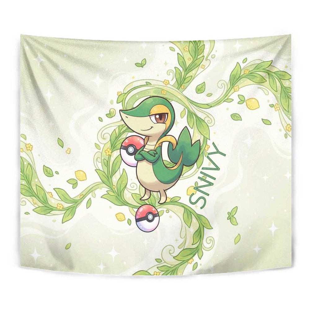 Snivy Tapestry Elegant Botanical Art Nouveau Style TS04 Snivy Tapestry Elegant Botanical Art Nouveau Style TS04