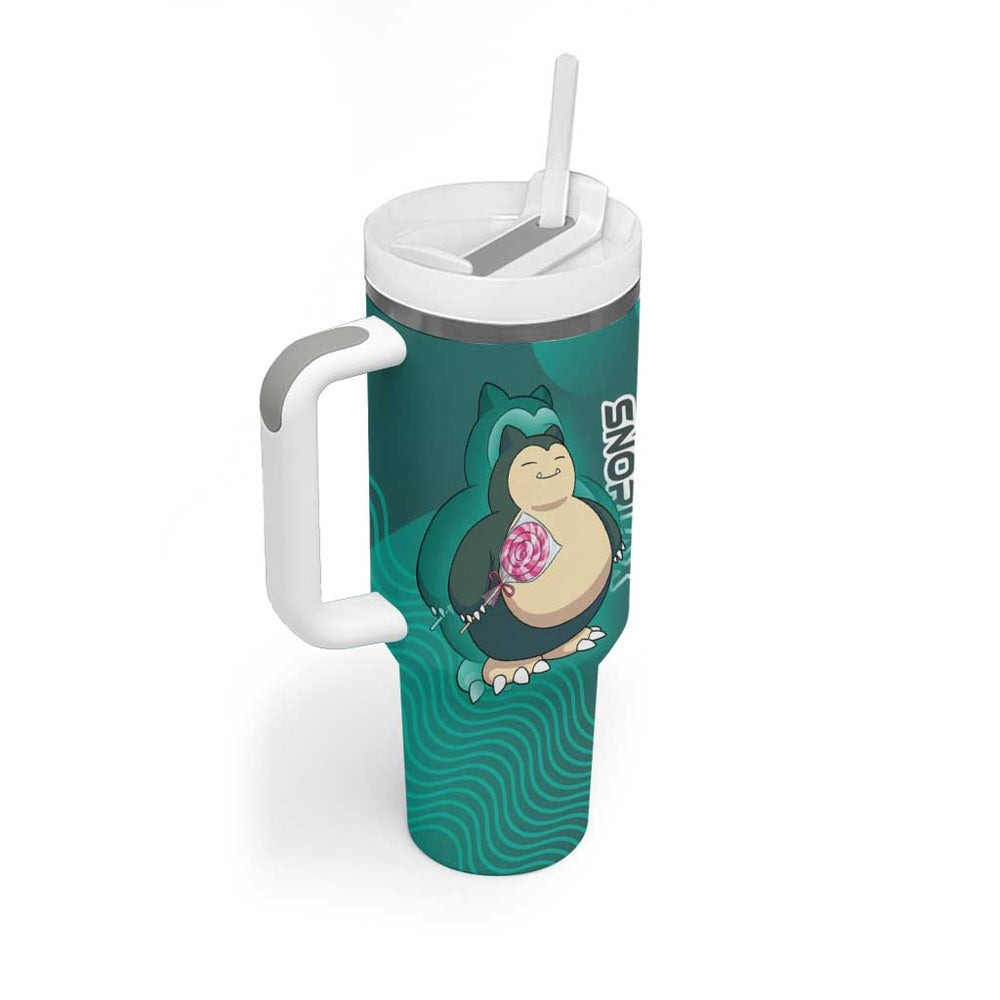 Snorlax Poké Tumbler With Handle Chill Mint Cartoon Bubble Style TS04 Snorlax Poké Tumbler With Handle Chill Mint Cartoon Bubble Style TS04