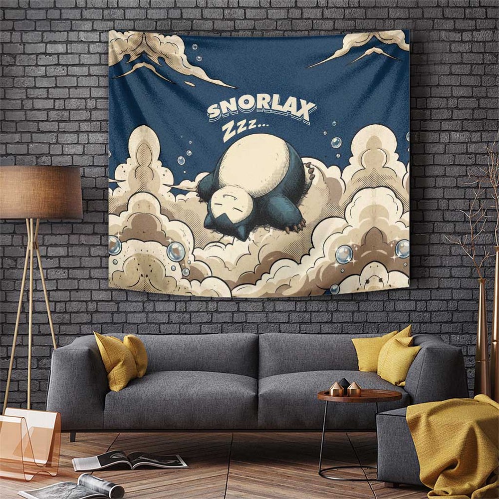 Snorlax Sleeping Cloud Tumbler With Handle Snorlax Zzz... Peace in Every Puff of Sleep TS04