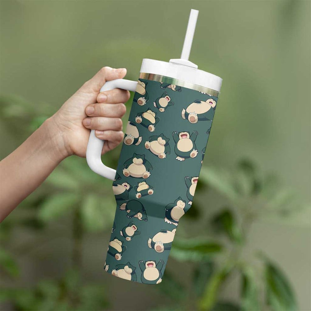 Snorlax Tumbler With Handle Pattern Style TS04