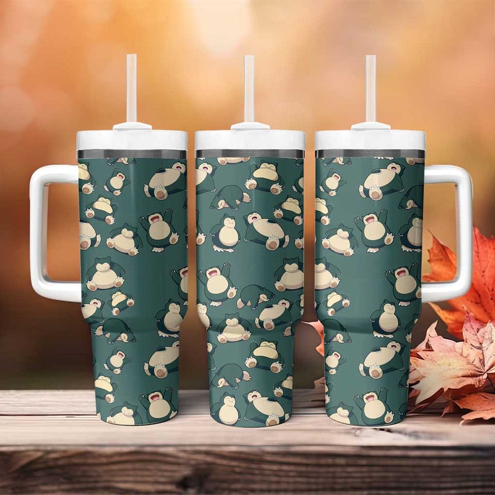 Snorlax Tumbler With Handle Pattern Style TS04