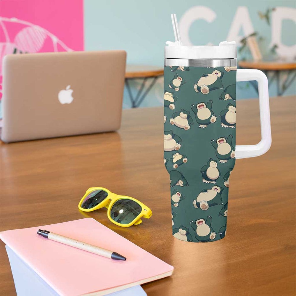 Snorlax Tumbler With Handle Pattern Style TS04
