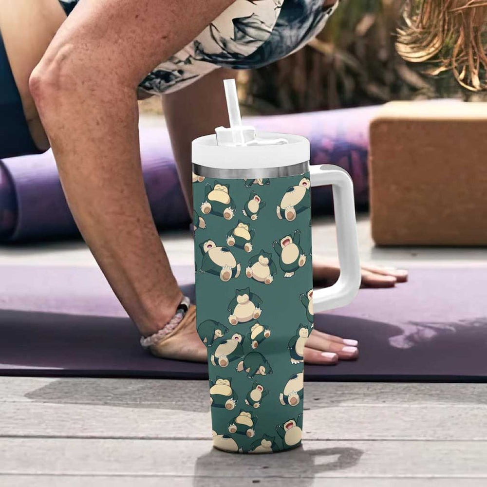 Snorlax Tumbler With Handle Pattern Style TS04
