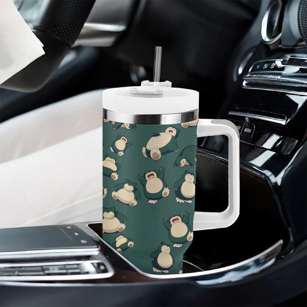 Snorlax Tumbler With Handle Pattern Style TS04