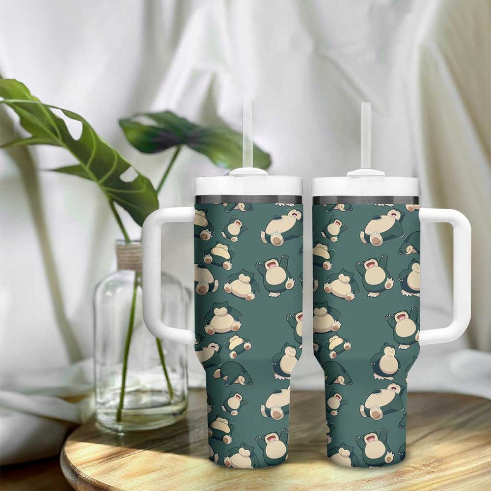 Snorlax Tumbler With Handle Pattern Style TS04