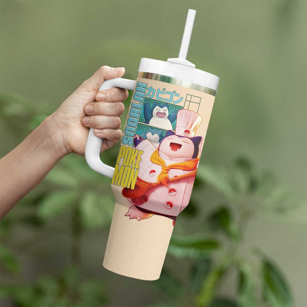 Snorlax V3 Poke Tumbler With Handle Anime Style TS04