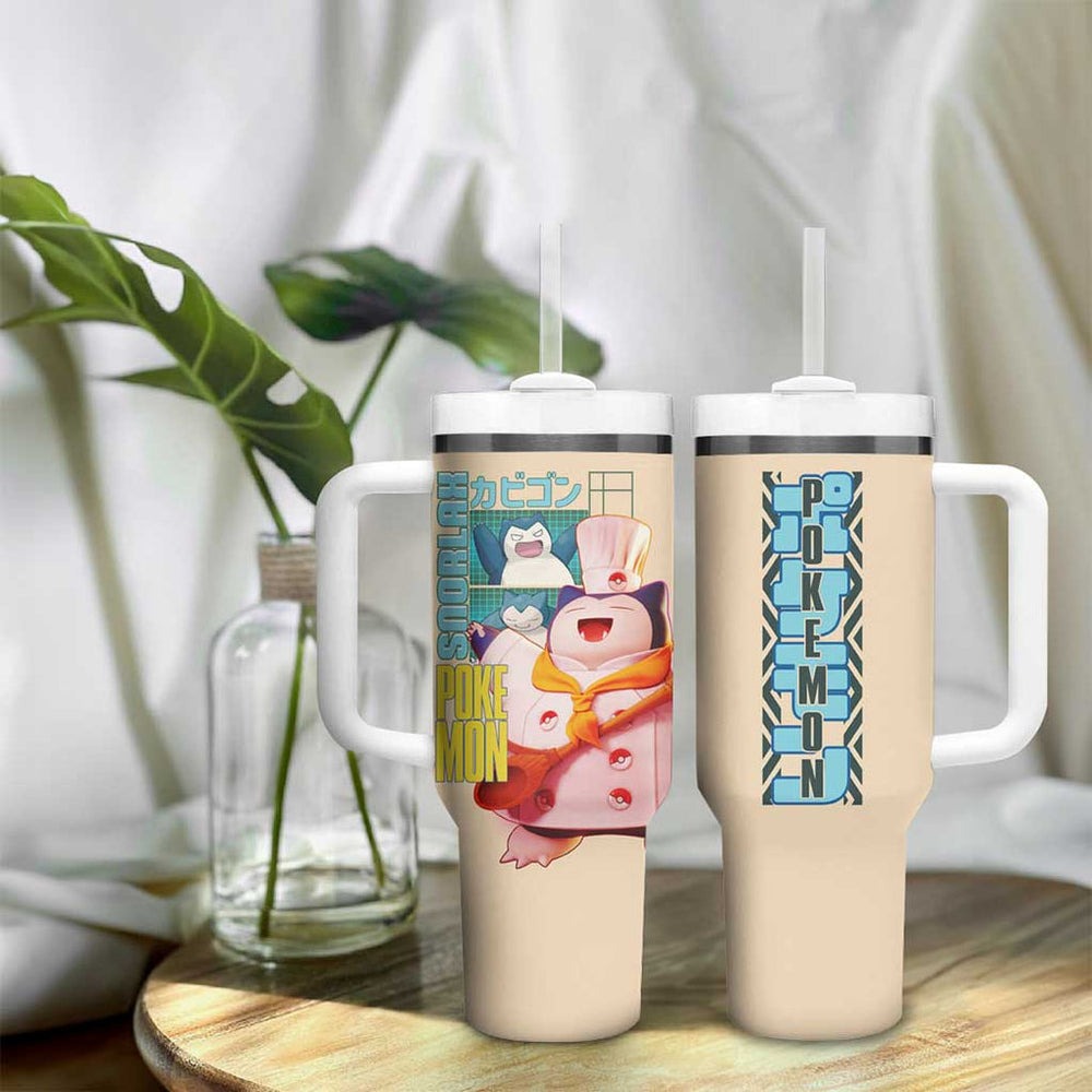 Snorlax V3 Poke Tumbler With Handle Anime Style TS04