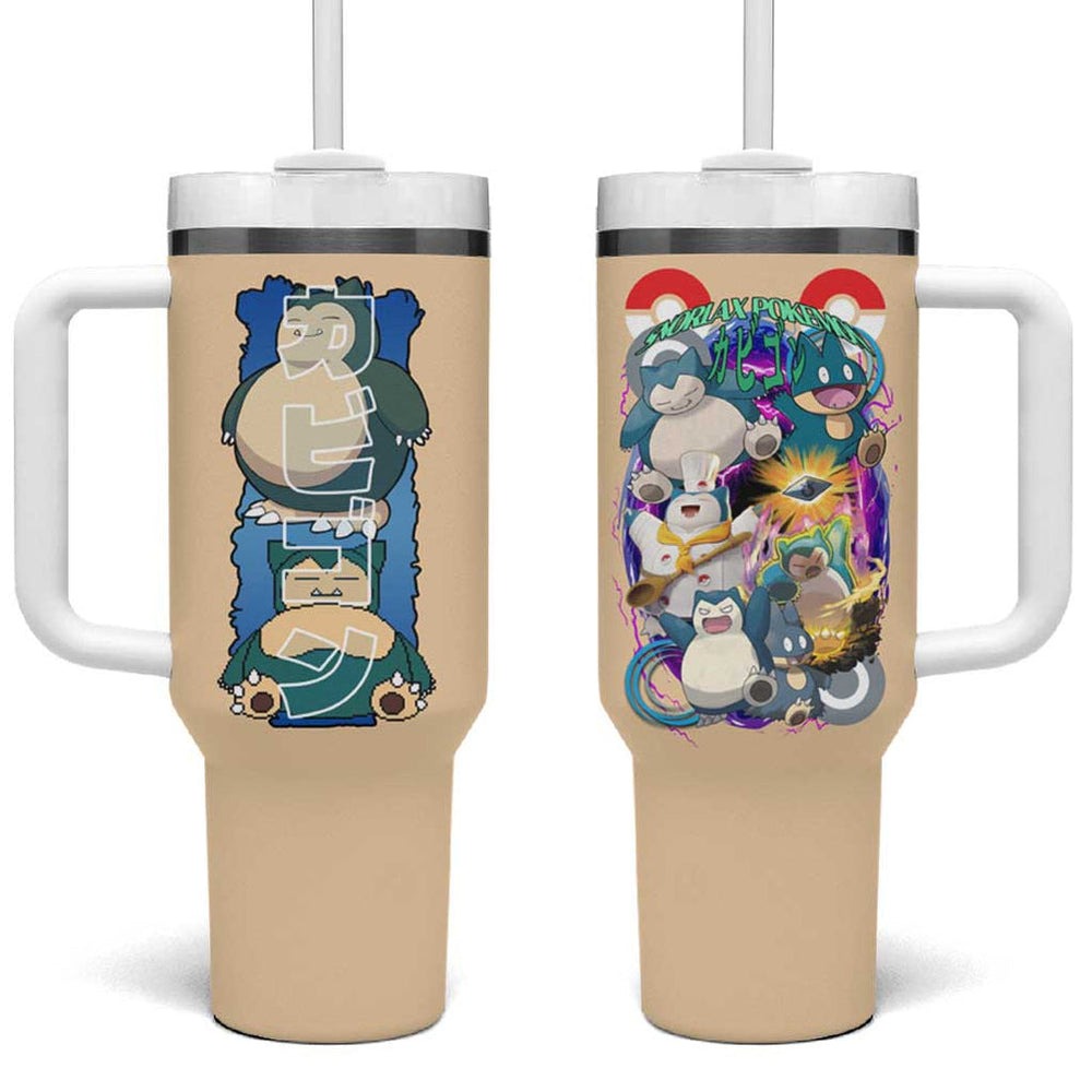 Snorlax V4 Poke Tumbler With Handle Anime Style TS04