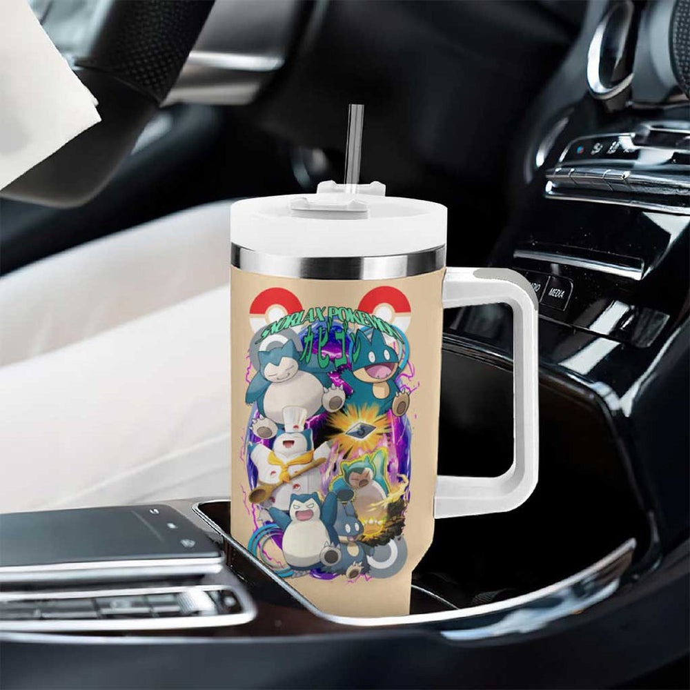 Snorlax V4 Poke Tumbler With Handle Anime Style TS04