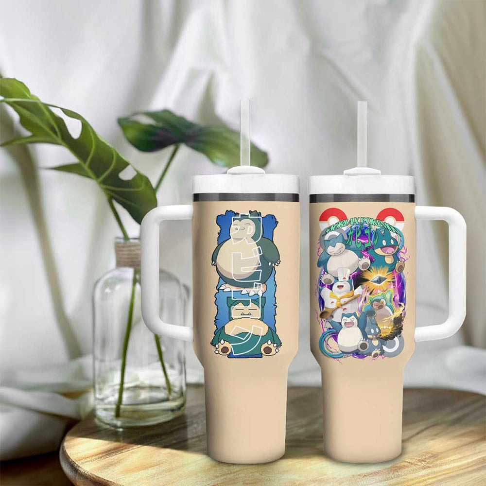 Snorlax V4 Poke Tumbler With Handle Anime Style TS04