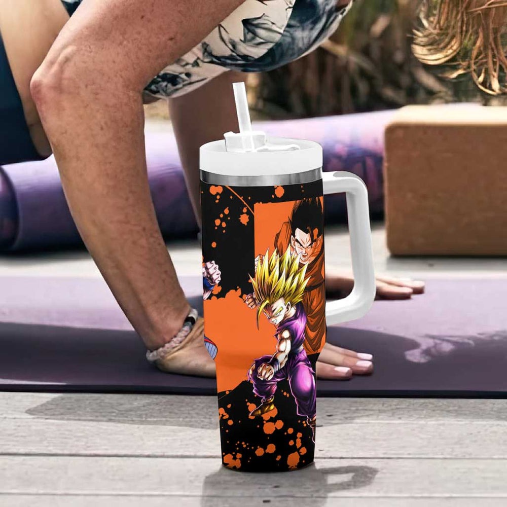 Son Gohan - Dragon Ball Tumbler With Handle Pattern Anime Mix Manga Style TS04 Son Gohan - Dragon Ball Tumbler With Handle Pattern Anime Mix Manga Style TS04