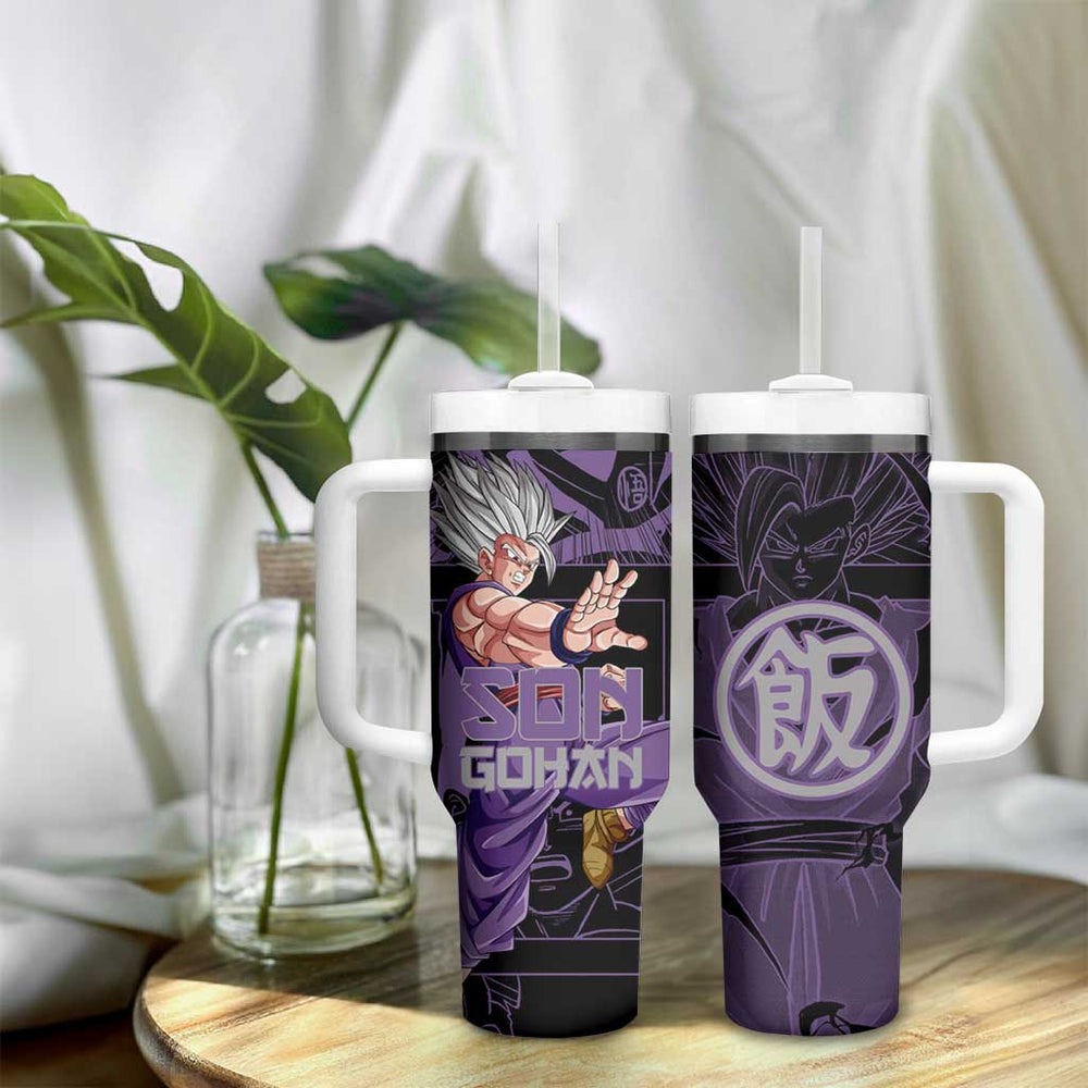 Son Gohan - Dragon Ball Tumbler With Handle Pattern Anime Mix Manga Style TS04 Son Gohan - Dragon Ball Tumbler With Handle Pattern Anime Mix Manga Style TS04