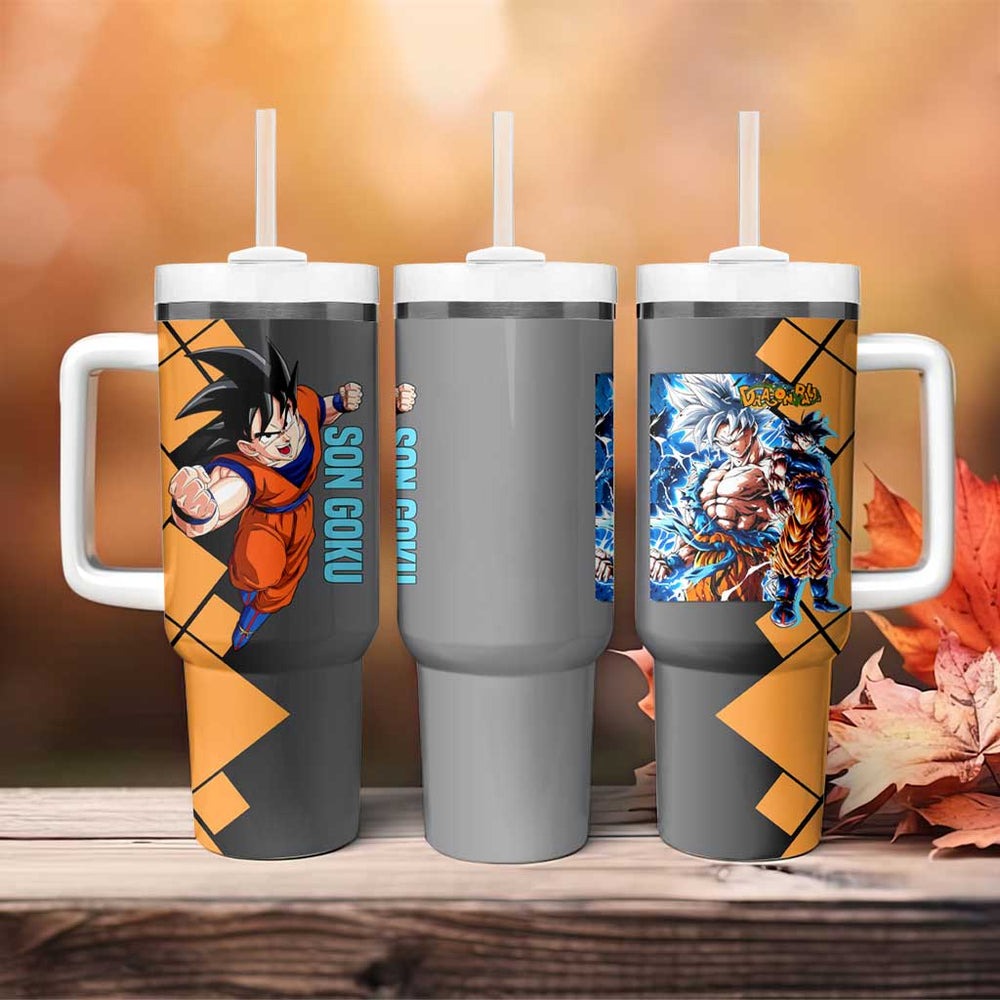 Son Goku - Dragon Ball Tumbler With Handle Anime Mix Manga Style TS04 Son Goku - Dragon Ball Tumbler With Handle Anime Mix Manga Style TS04