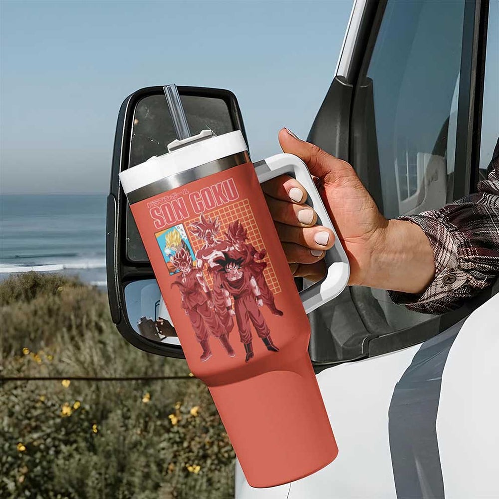 Son Goku Dragon Ball Z Tumbler With Handle Anime Style TS04 Son Goku Dragon Ball Z Tumbler With Handle Anime Style TS04