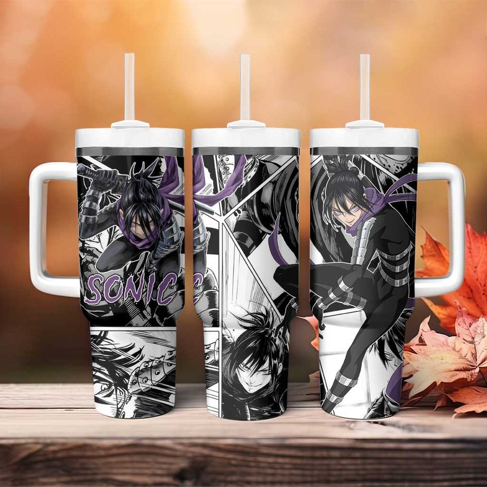 Sonic - One Punch Man Tumbler With Handle Anime Mix Manga Style TS04 Sonic - One Punch Man Tumbler With Handle Anime Mix Manga Style TS04