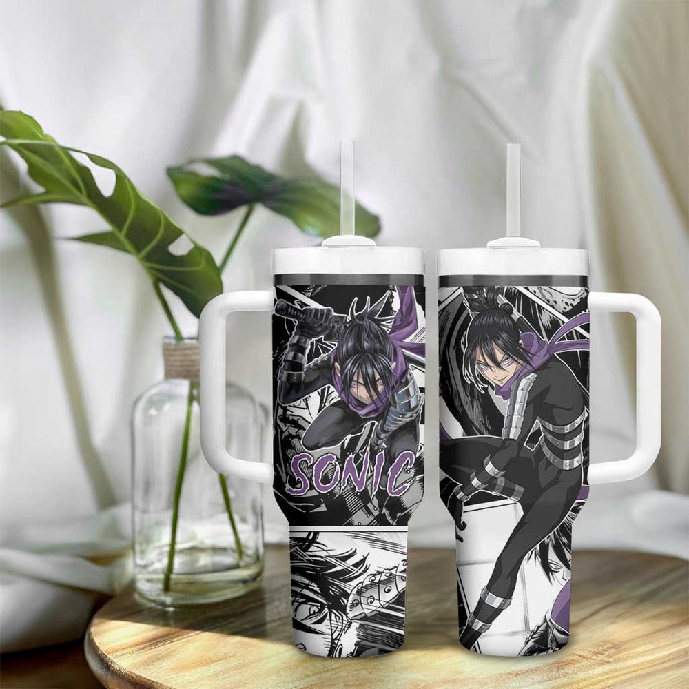 Sonic - One Punch Man Tumbler With Handle Anime Mix Manga Style TS04 Sonic - One Punch Man Tumbler With Handle Anime Mix Manga Style TS04
