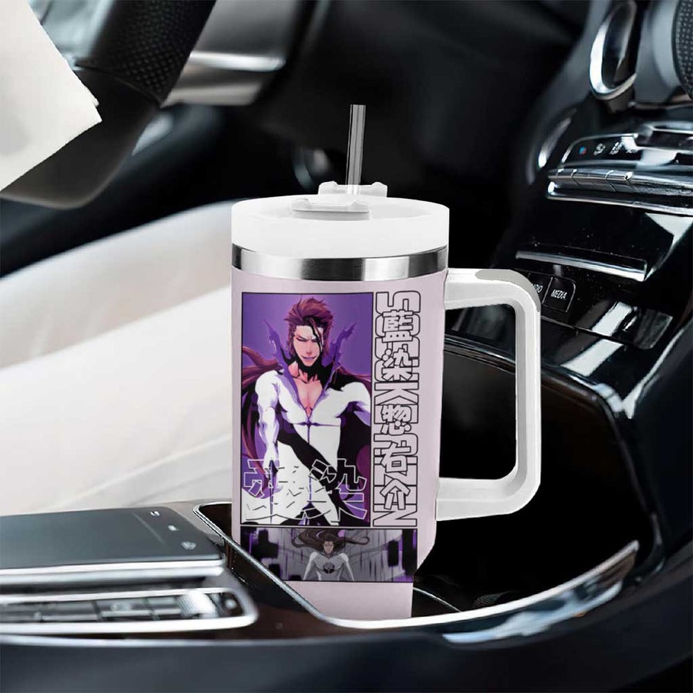 Sosuke Aizen Bleach Tumbler With Handle Anime Style TS04 Sosuke Aizen Bleach Tumbler With Handle Anime Style TS04