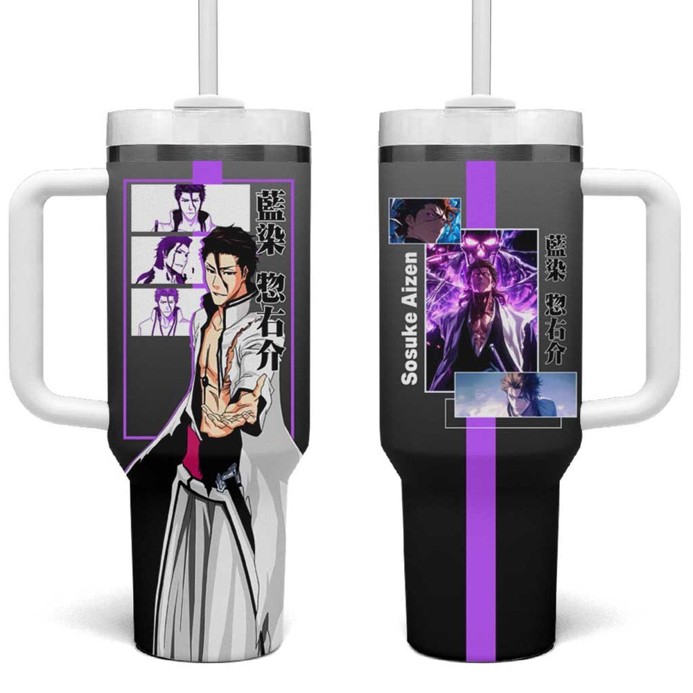Sosuke Aizen Bleach Tumbler With Handle Anime Style TS04 Sosuke Aizen Bleach Tumbler With Handle Anime Style TS04
