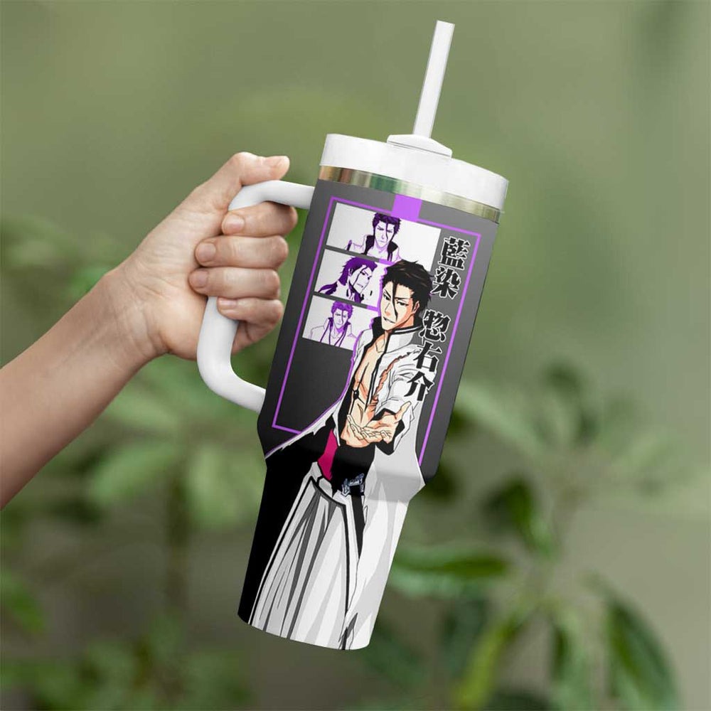 Sosuke Aizen Bleach Tumbler With Handle Anime Style TS04 Sosuke Aizen Bleach Tumbler With Handle Anime Style TS04