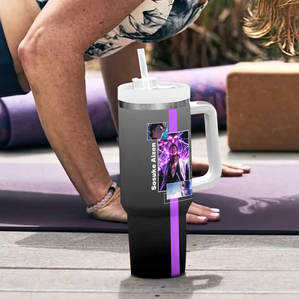 Sosuke Aizen Bleach Tumbler With Handle Anime Style TS04 Sosuke Aizen Bleach Tumbler With Handle Anime Style TS04