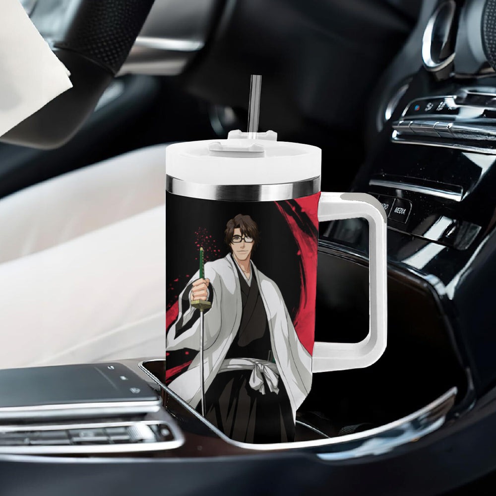 Sosuke Aizen Tumbler With Handle Bleach TS04 Sosuke Aizen Tumbler With Handle Bleach TS04