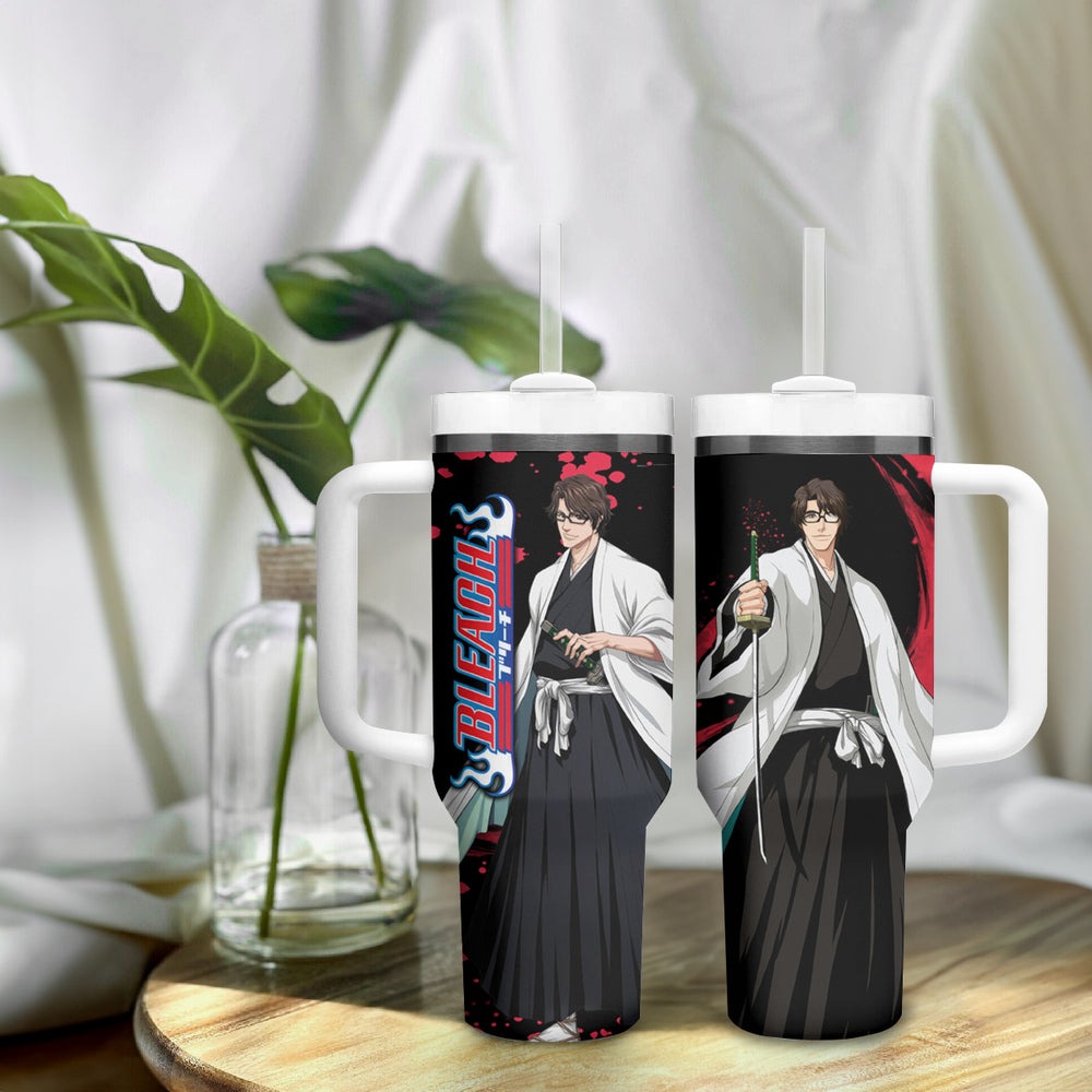 Sosuke Aizen Tumbler With Handle Bleach TS04 Sosuke Aizen Tumbler With Handle Bleach TS04