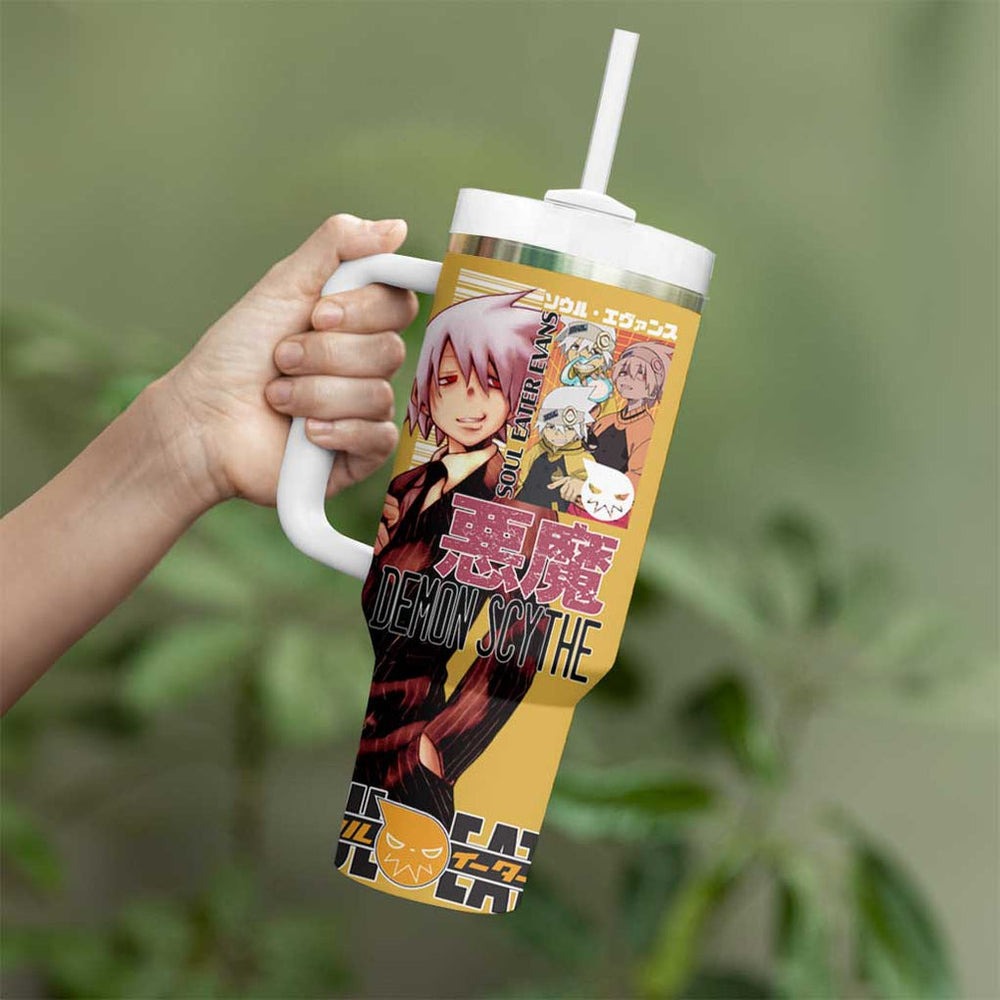 Soul Evans Soul Eater Tumbler With Handle Anime Style TS04 Soul Evans Soul Eater Tumbler With Handle Anime Style TS04