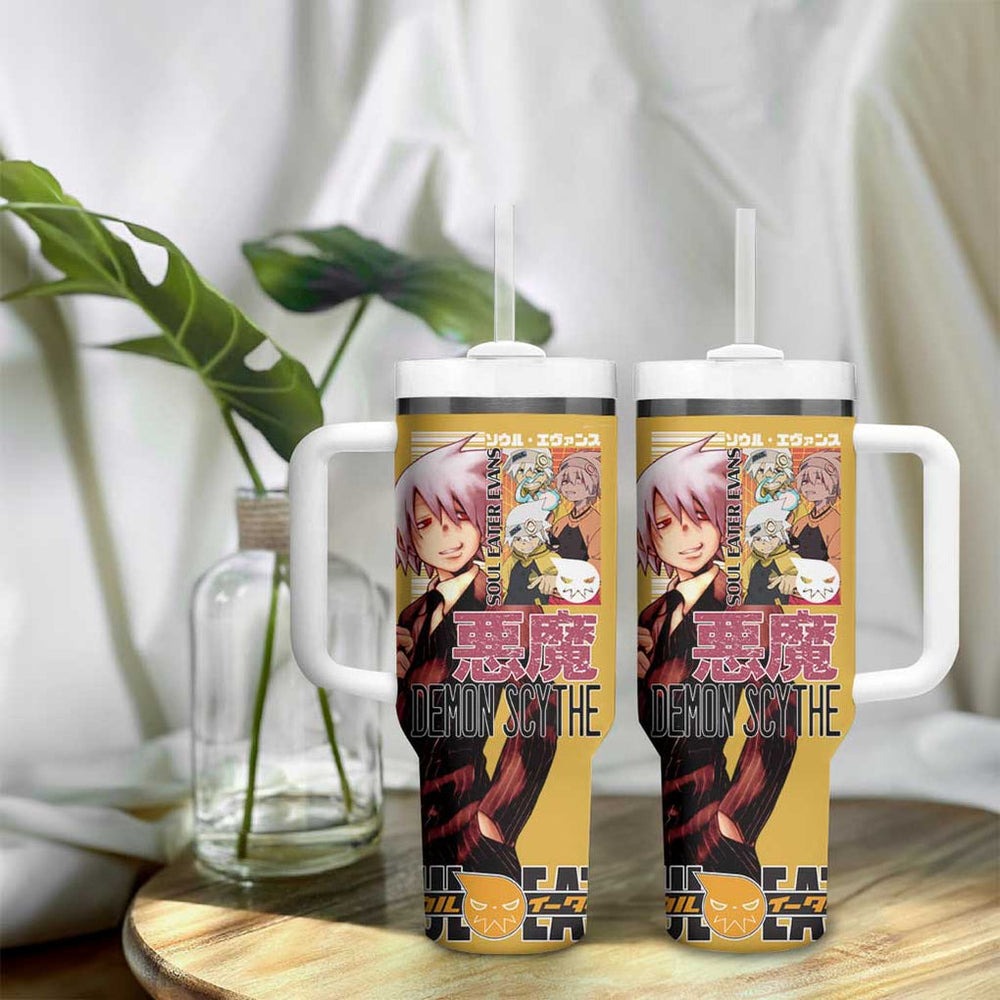 Soul Evans Soul Eater Tumbler With Handle Anime Style TS04 Soul Evans Soul Eater Tumbler With Handle Anime Style TS04