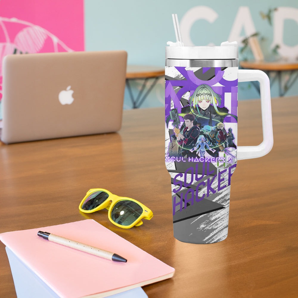 Soul Hackers 2 Persona Tumbler With Handle Anime Mix Polygon Cyber Style TS04 Soul Hackers 2 Persona Tumbler With Handle Anime Mix Polygon Cyber Style TS04