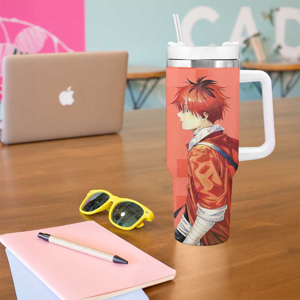 Stark - Frieren Tumbler With Handle Anime Style TS04 Stark - Frieren Tumbler With Handle Anime Style TS04