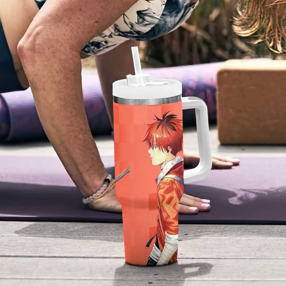 Stark - Frieren Tumbler With Handle Anime Style TS04 Stark - Frieren Tumbler With Handle Anime Style TS04