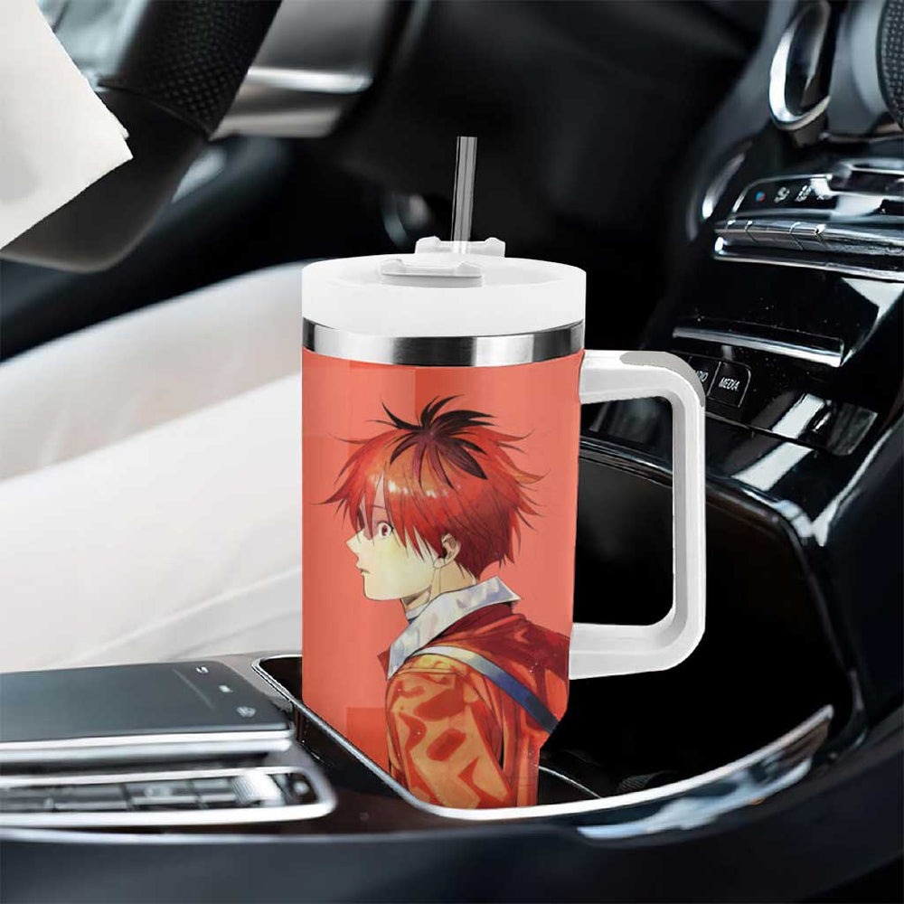 Stark - Frieren Tumbler With Handle Anime Style TS04 Stark - Frieren Tumbler With Handle Anime Style TS04