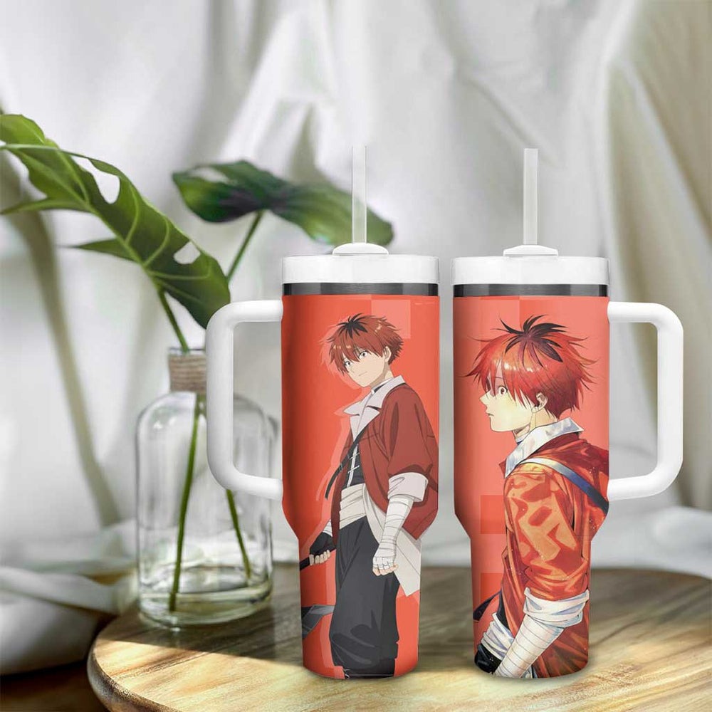 Stark - Frieren Tumbler With Handle Anime Style TS04 Stark - Frieren Tumbler With Handle Anime Style TS04