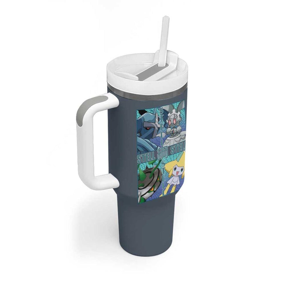 Steel Type Poke Tumbler With Handle Anime Style TS04