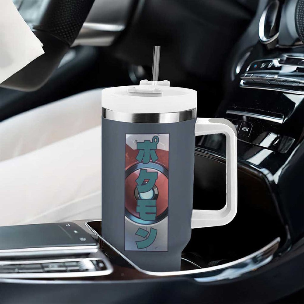 Steel Type Poke Tumbler With Handle Anime Style TS04