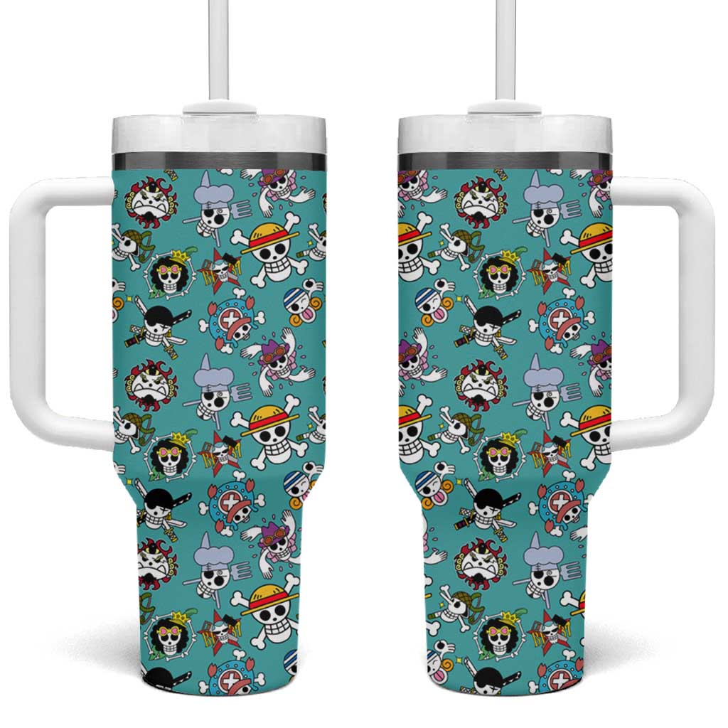 Strawhats Jolly Roger One Piece Tumbler With Handle Anime Pattern Style TS04