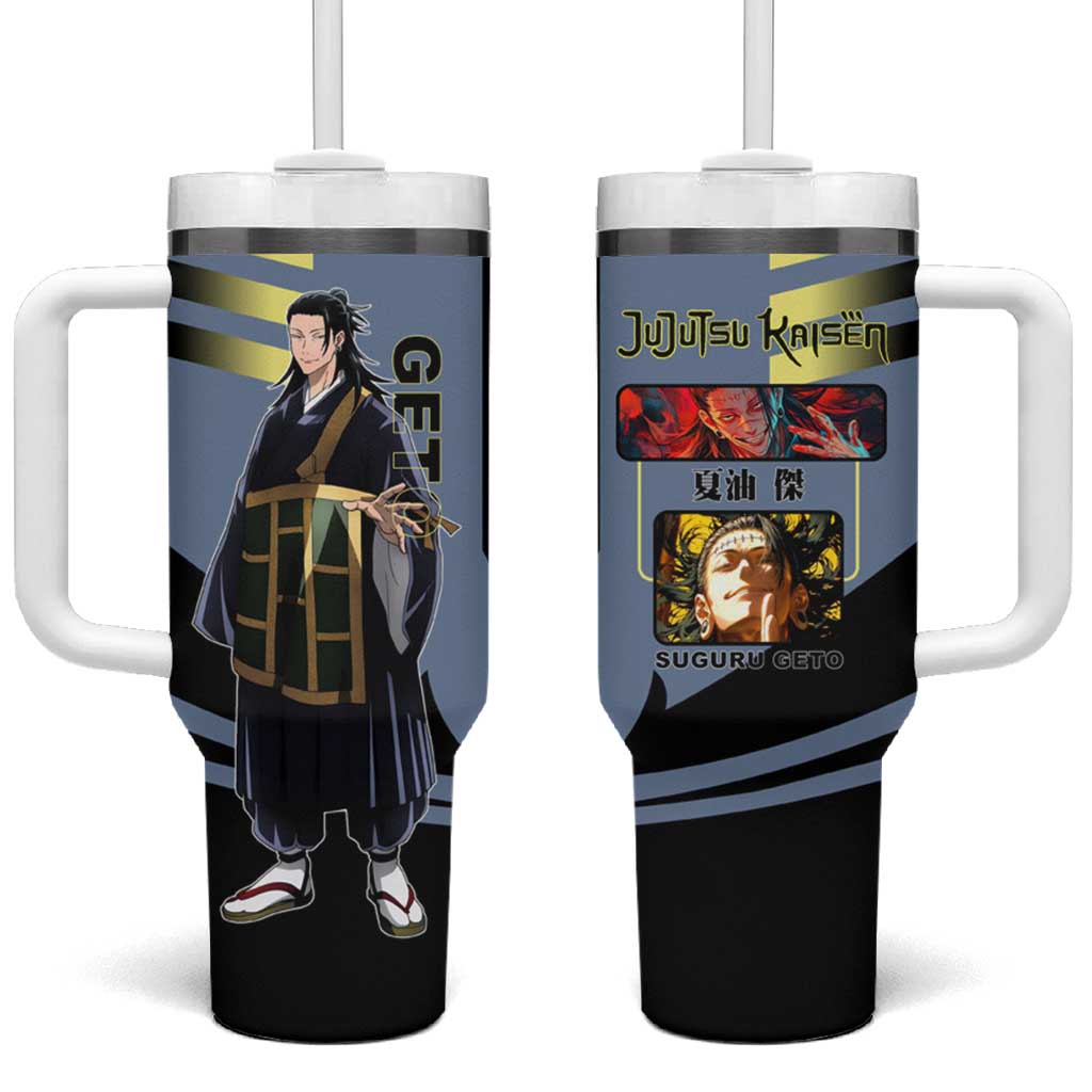 Suguru Geto from Jujutsu Kaisen Tumbler With Handle with Cursed Spirit Powers and Dark Aura Design TS04