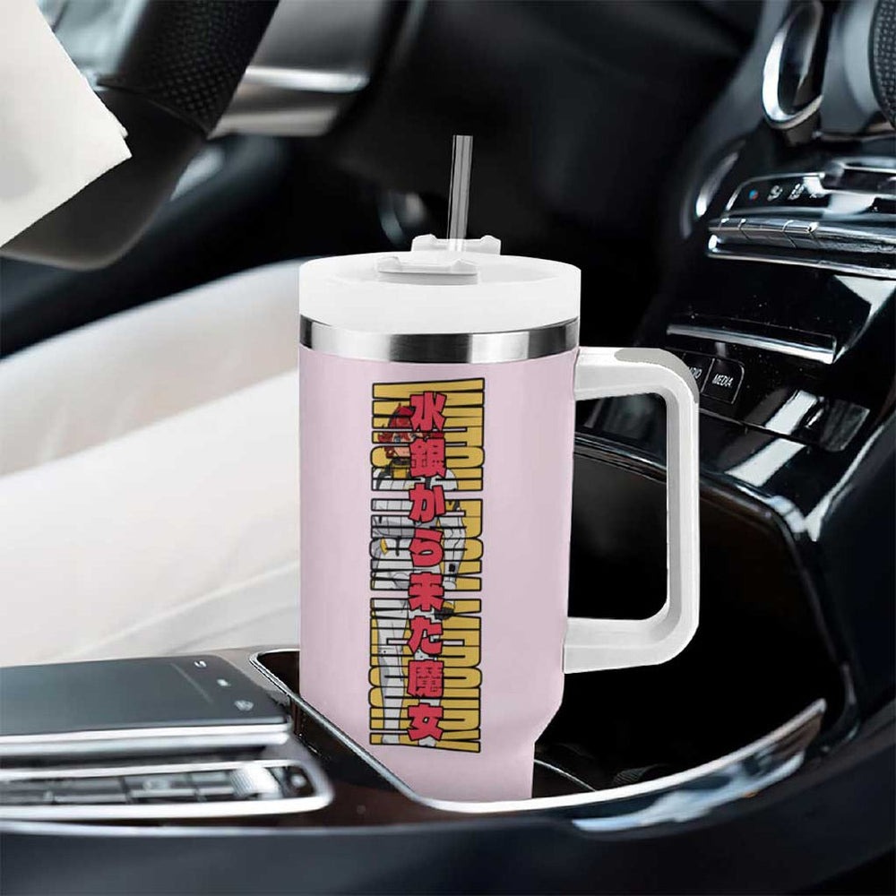 Suletta Mercury Gundam Witch from Mercury Tumbler With Handle Anime Style TS04 Suletta Mercury Gundam Witch from Mercury Tumbler With Handle Anime Style TS04