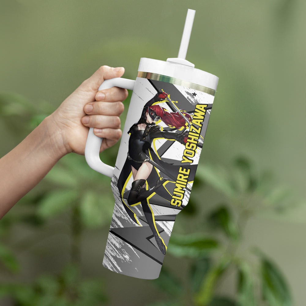 Sumire Yoshizawa Persona Tumbler With Handle Anime Mix Polygon Cyber Style TS04 Sumire Yoshizawa Persona Tumbler With Handle Anime Mix Polygon Cyber Style TS04