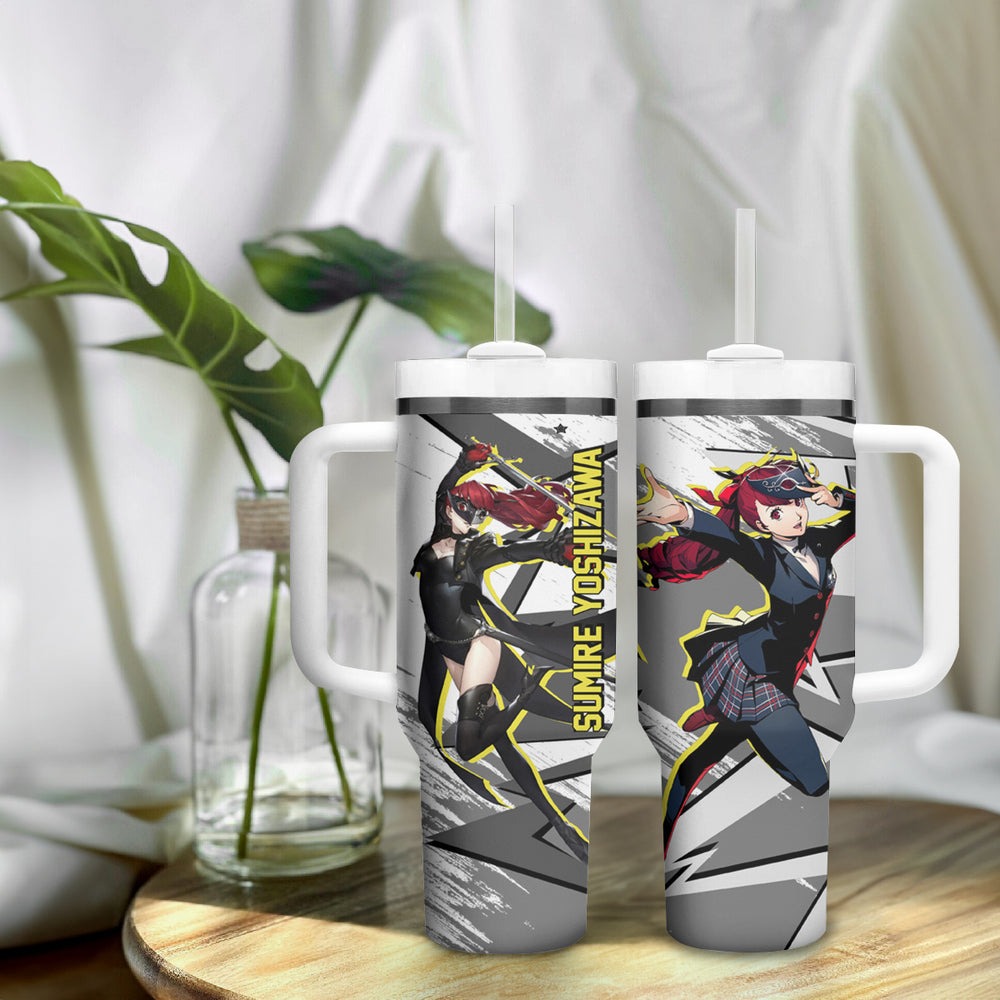 Sumire Yoshizawa Persona Tumbler With Handle Anime Mix Polygon Cyber Style TS04 Sumire Yoshizawa Persona Tumbler With Handle Anime Mix Polygon Cyber Style TS04
