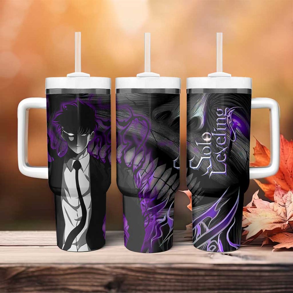 Sung Jin-Woo - Solo Leving Tumbler With Handle Anime Style TS04 Sung Jin-Woo - Solo Leving Tumbler With Handle Anime Style TS04