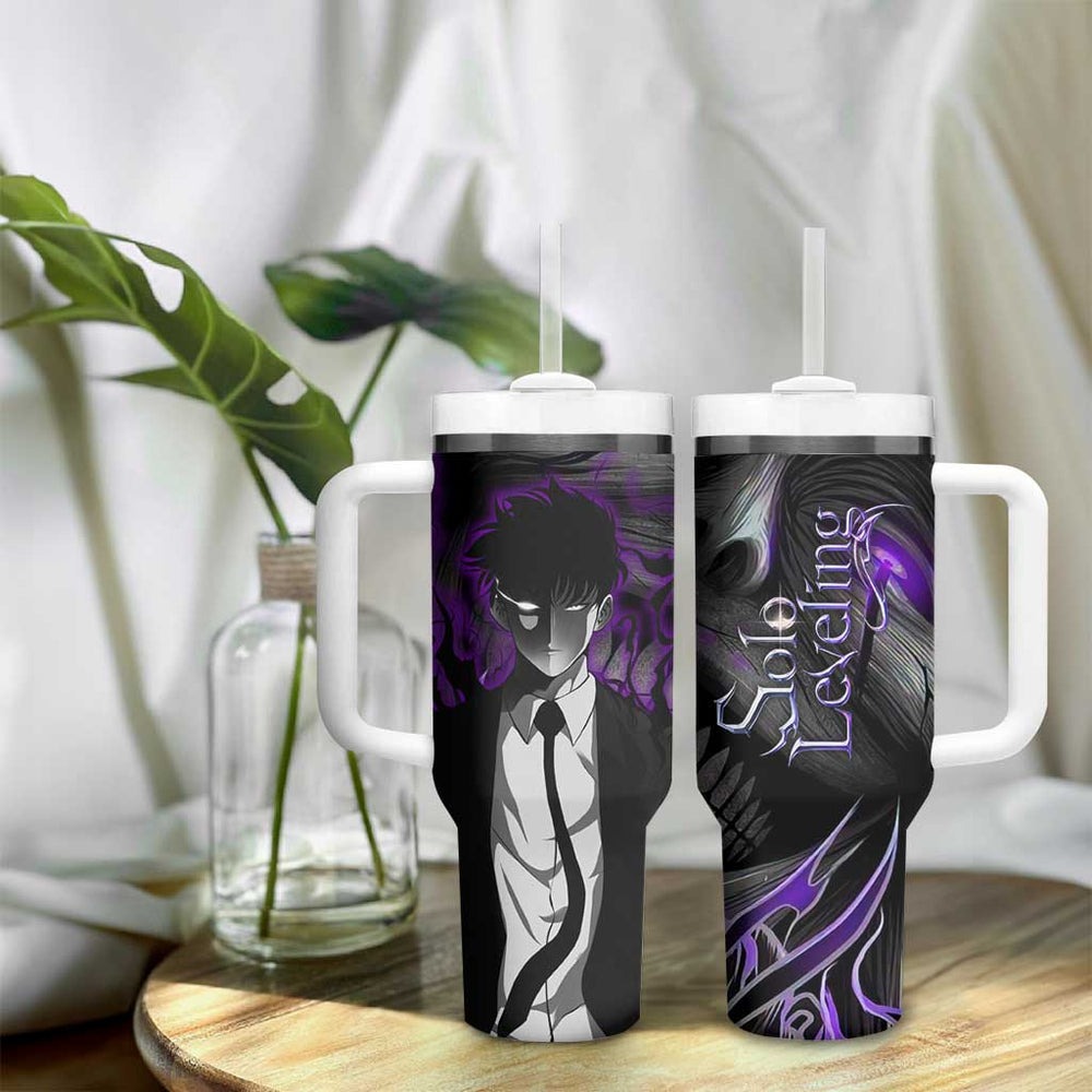 Sung Jin-Woo - Solo Leving Tumbler With Handle Anime Style TS04 Sung Jin-Woo - Solo Leving Tumbler With Handle Anime Style TS04