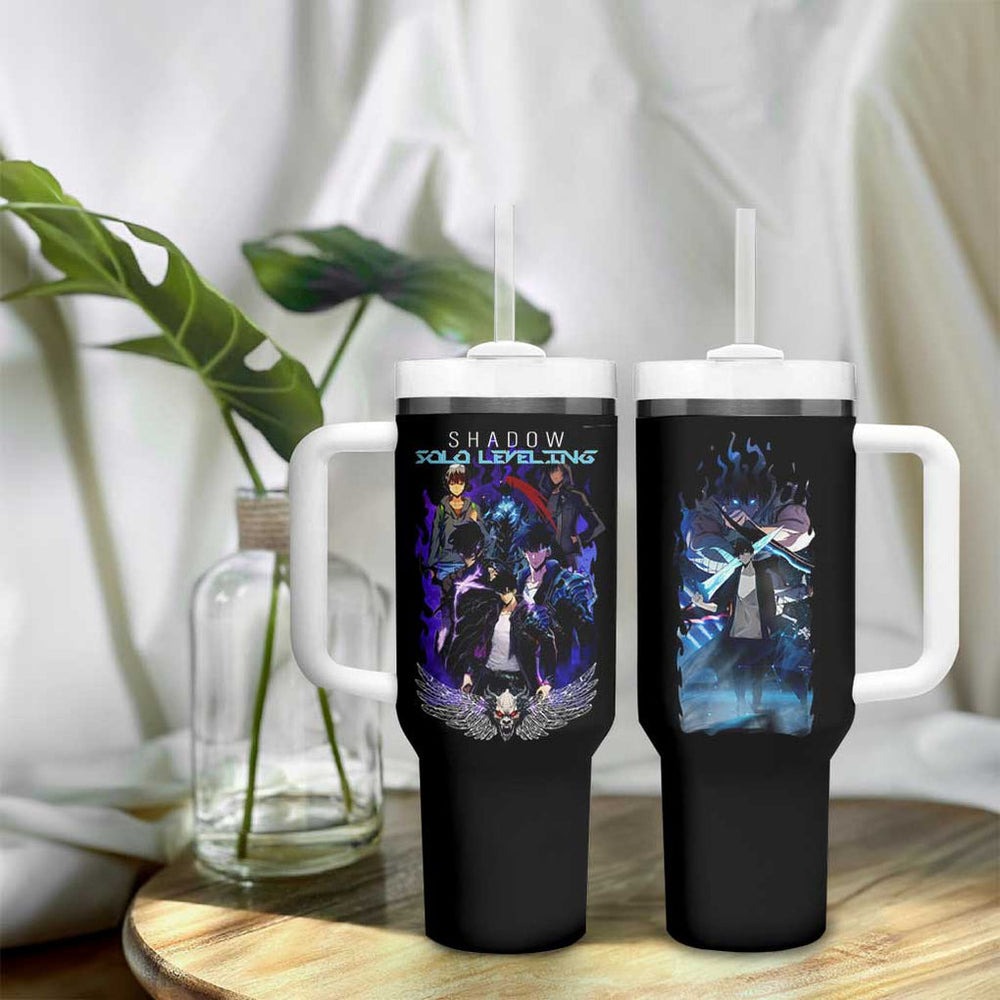 Sung Jin Woo V2 Solo Leveling Tumbler With Handle Anime Style TS04 Sung Jin Woo V2 Solo Leveling Tumbler With Handle Anime Style TS04