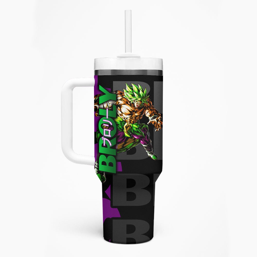 Super Saijan Broly - Dragon Ball Tumbler With Handle Anime Mix Pattern Style TS04 Super Saijan Broly - Dragon Ball Tumbler With Handle Anime Mix Pattern Style TS04
